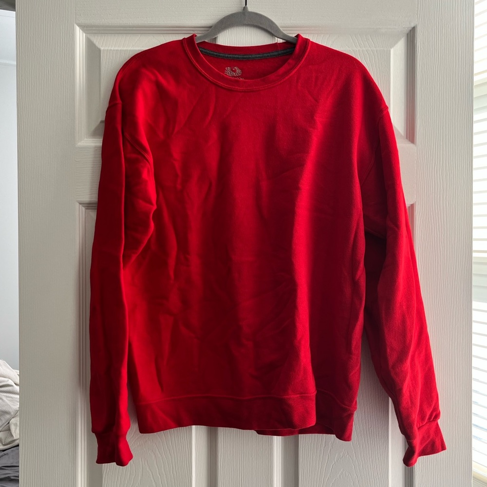 Fruit of the Loom Vibrant Red Crewneck Sweater